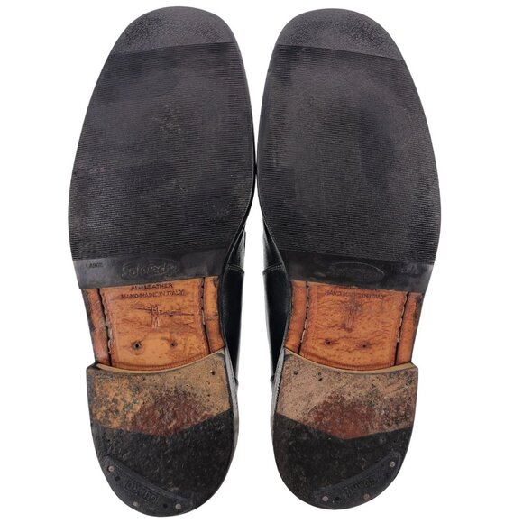 Vintage Belvedere Florence Exotic Crocodile Leather Gray Dress Shoes 11M Oxfords - Picture 4 of 12